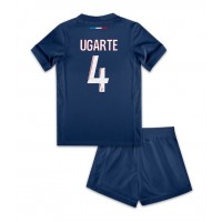 Camiseta Paris Saint-Germain Manuel Ugarte #4 Primera Equipación Replica 2024-25 para niños mangas cortas (+ Pantalones cortos)